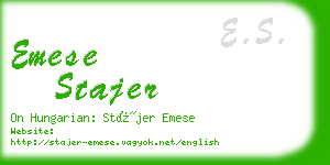 emese stajer business card